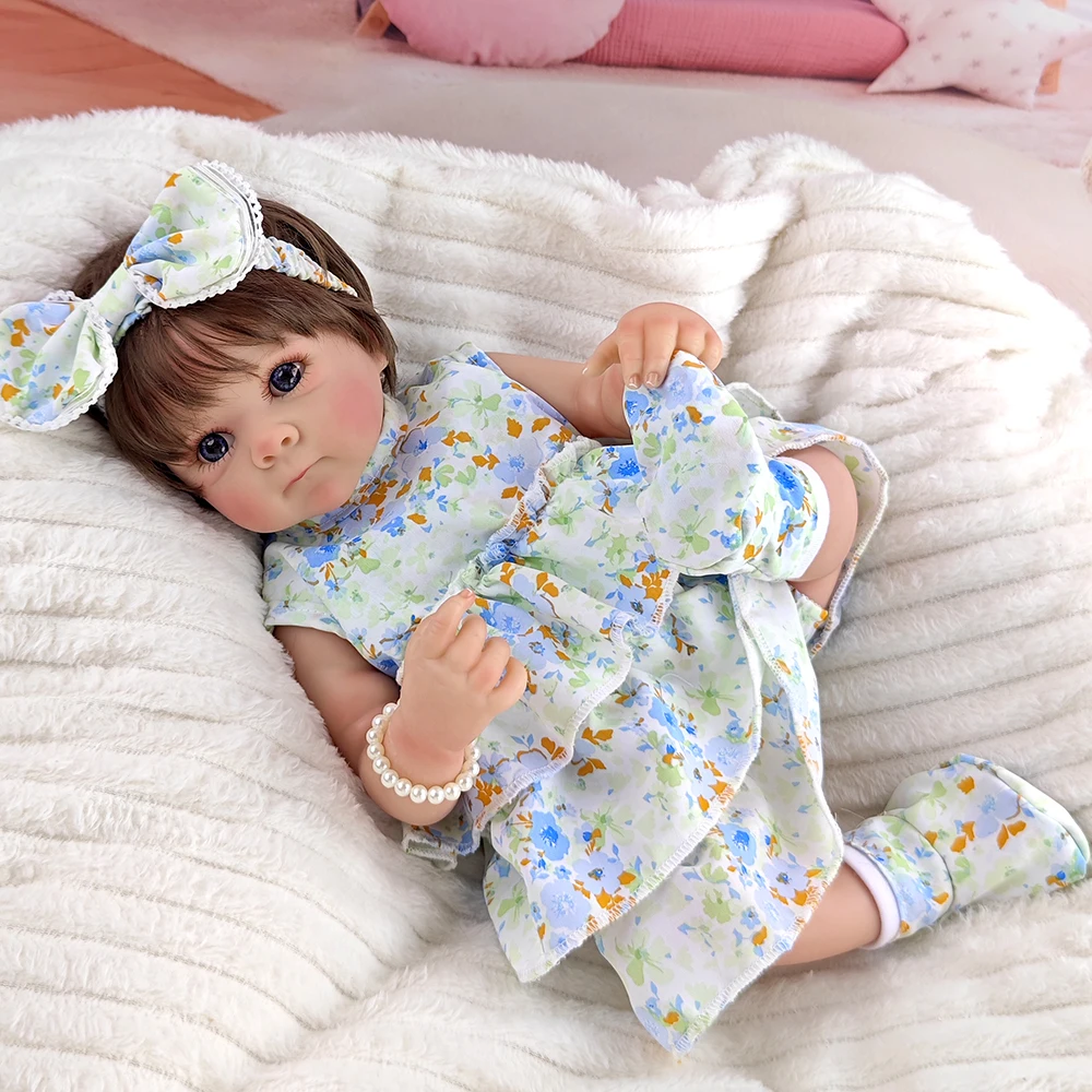 

46 см 18 дюймов кукла реборн мягкое виниловое тело ручной работы 3D кожа с видимыми венами Коллекционная художественная кукла-компаньон подарок на день рождения