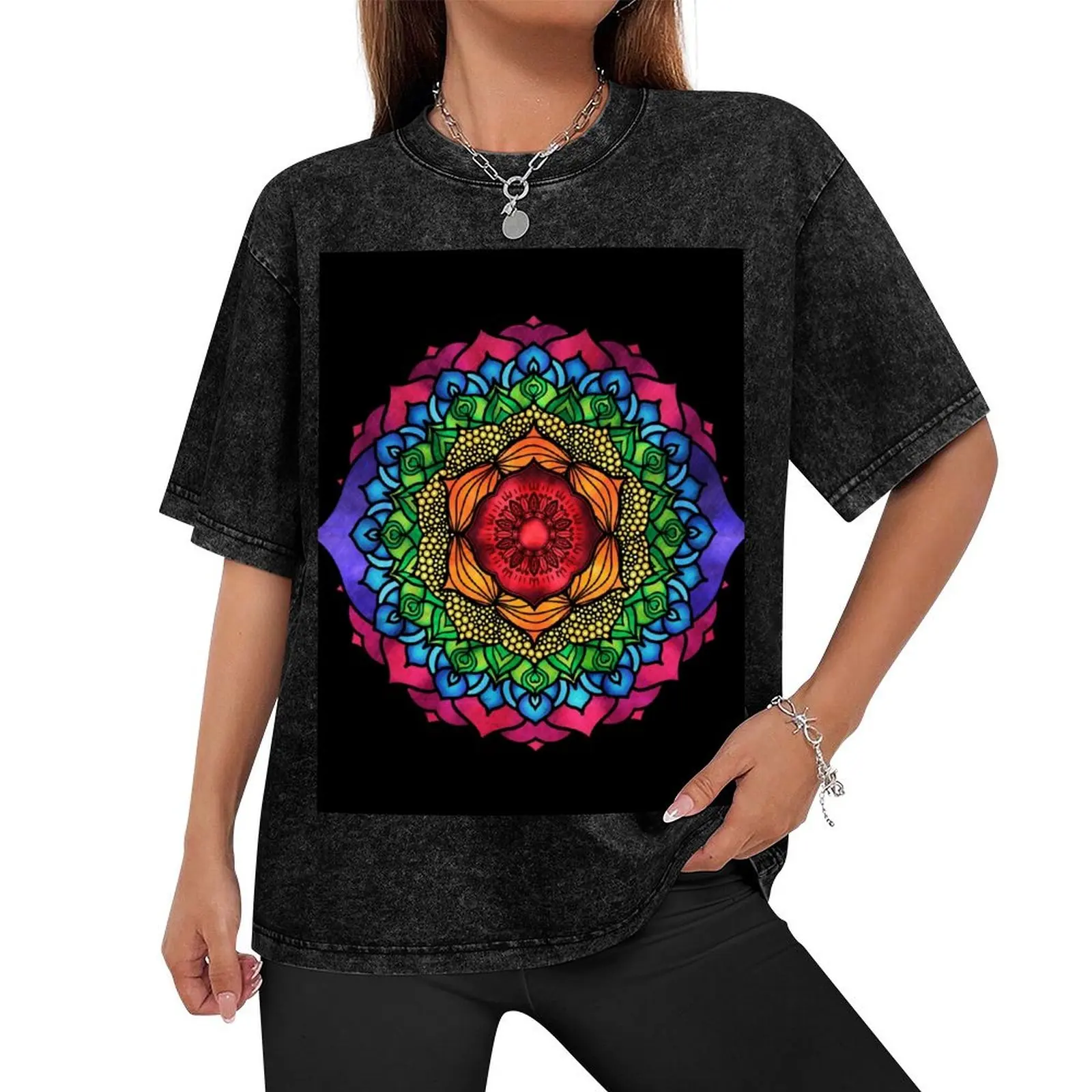 7 Chakra Mandala – 01 BBG T-Shirt funny shirt cotton animal prinfor boys summer shirt custom shirt men t shirts high quality