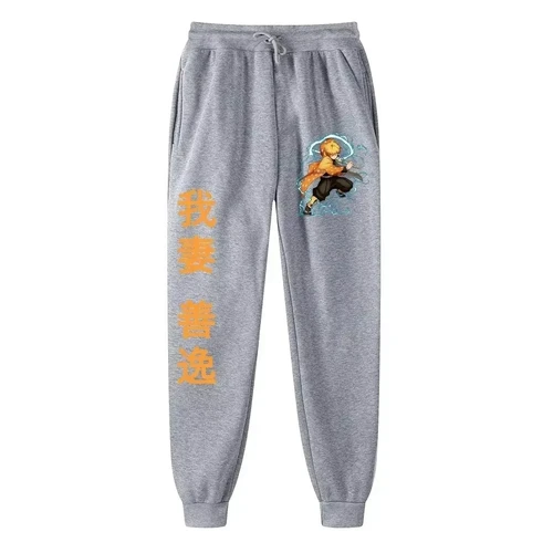 Imagen 2 del producto Pantalones con estampado de Anime japonés Demon Slayer Kimetsu No Yaiba Kamado Tanjiro, pantalones deportivos informales de uso diario para hombre Harajuku, S-3XL