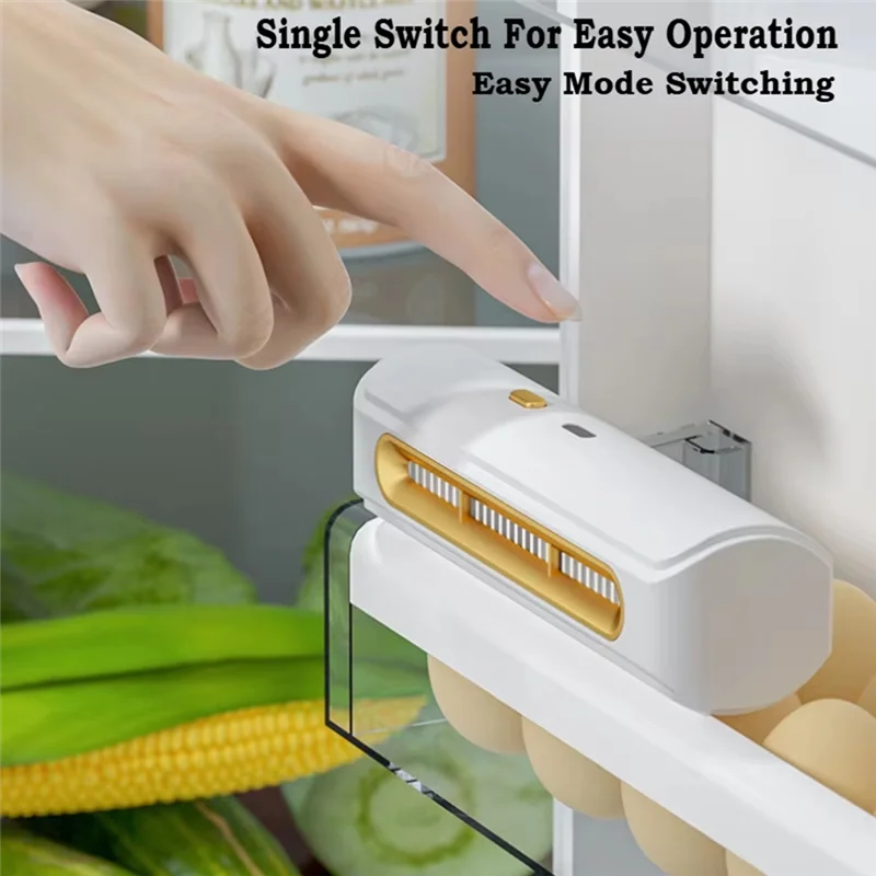 M04K Mini Fridge Deodorizer 4-In-1 Odor Eliminator & Air Purifie Compact & Eco-Friendly