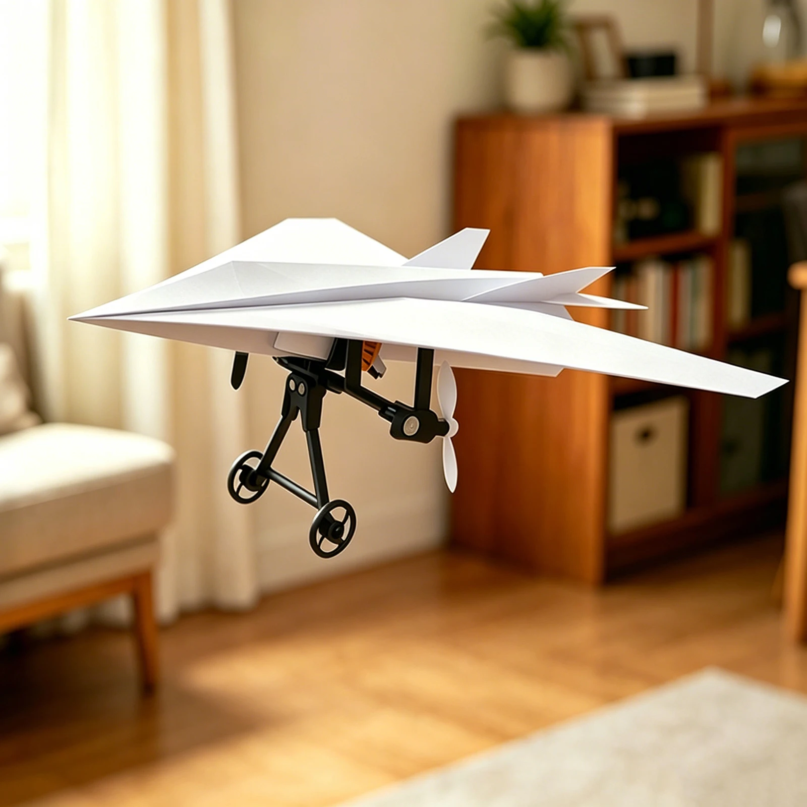 Rc-Paper Plane Ultra Lightweight Diy Model Airplanes Launcher Electric Remote Control Airplane for Science Education & Gift