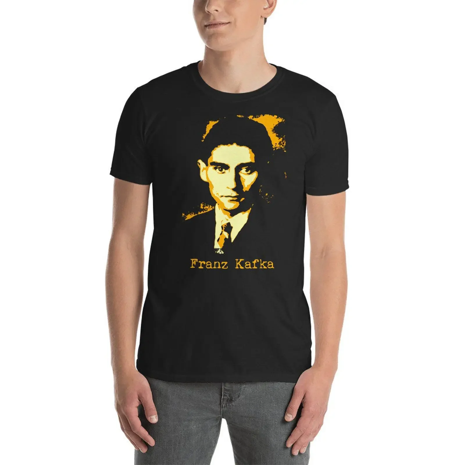 Franz Kafka novelist existentialist absurd surreal art literature lover gift  T Shirt vintage Washed streetwear Breathable