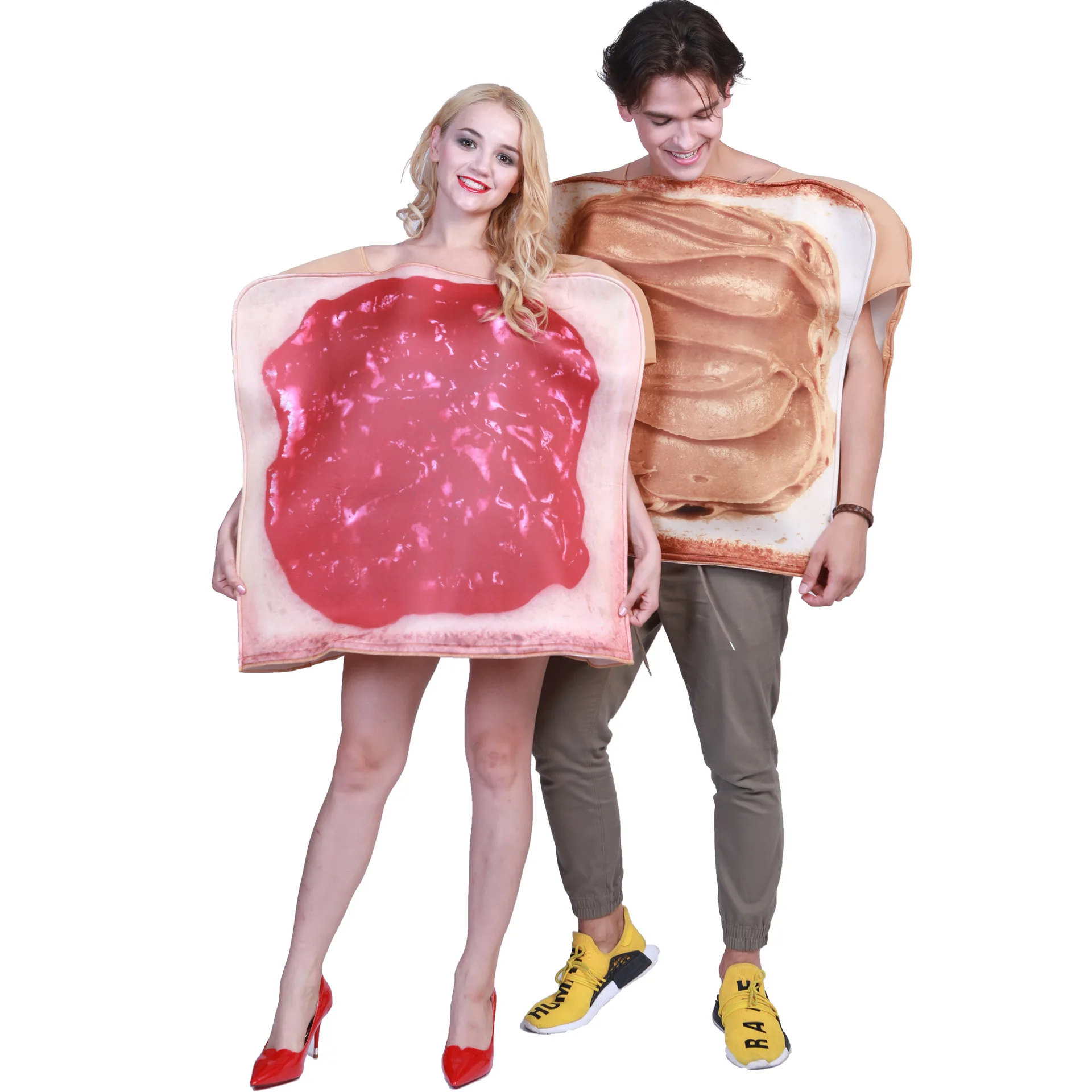 Divertente coppia Jam Food Set Halloween Party Dress Up Costume