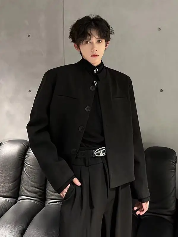 

Red ort Padded oulder Men's Suit Jaet Casual Western Sle Wedding Outfit Model China New Faion Autumn Long Sve