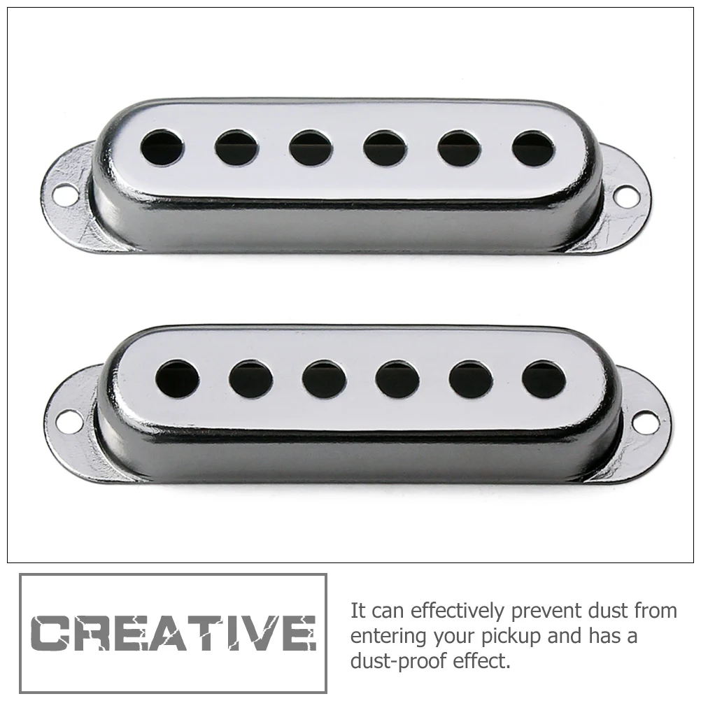 

3pcs Metal Pickup Covers Sturdy Dust-Proof Protective Covers For Electric Guitar Durable Impact Resistant Pickup Protector For