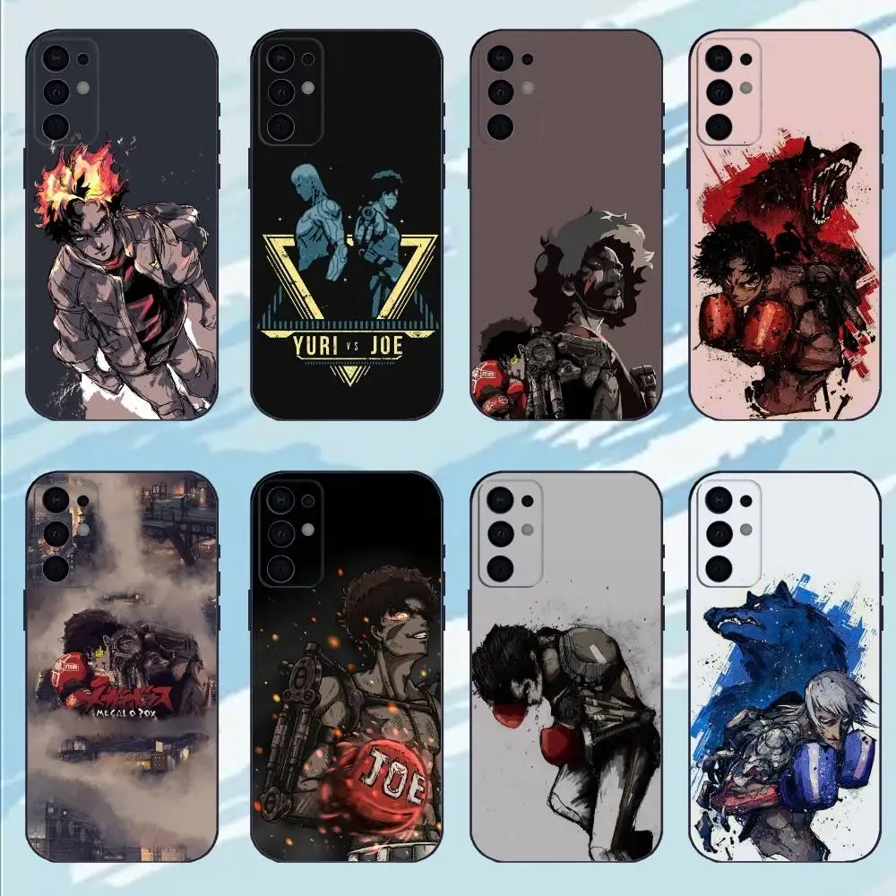 Etui na telefon Anime M-Megalo Box do Samsunga S25, S24, S23, S22, S21, S20, Plus, Lite, miękka czarna obudowa
