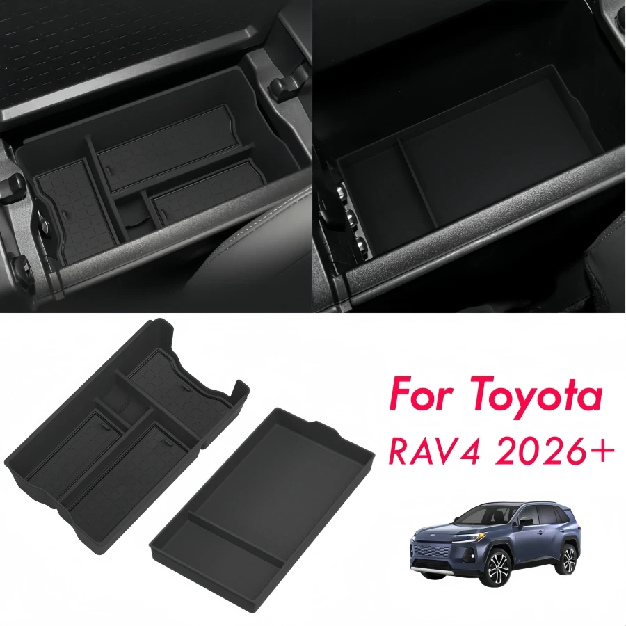Caja Organizadora para Consola Central para Toyota RAV4 2026, Bandeja de Almacenamiento Inferior para Apoyabrazos, Accesorios Interiores para RAV4 2026