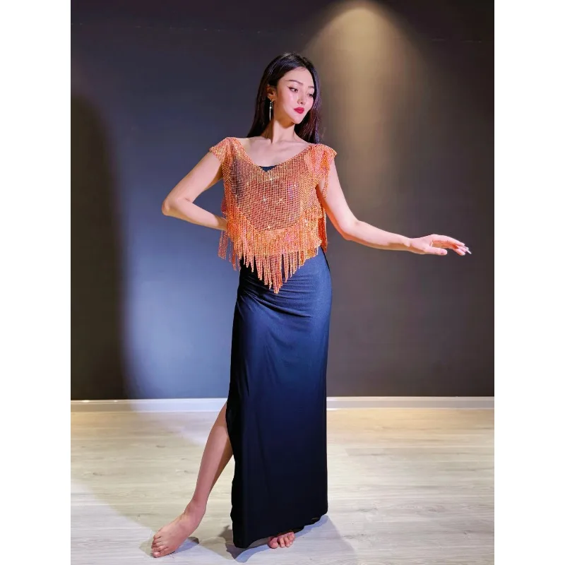 

Customized Top Belly Dance Costumes Sleeveless Loose V-neck Tassel Top Aliexpress Indian Clothes Women Cheap Clothes