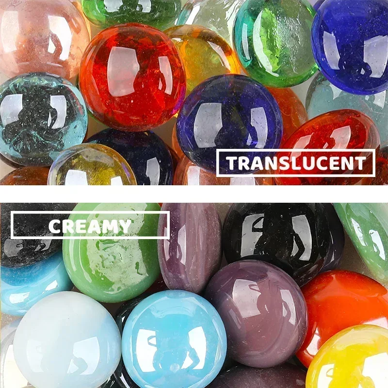 80g/2.82oz 15-25mm Translucent Glass Beads Flat Round Mosaic Tiles for DIY Art Crafts Material Creamy Irised Colored Transparent