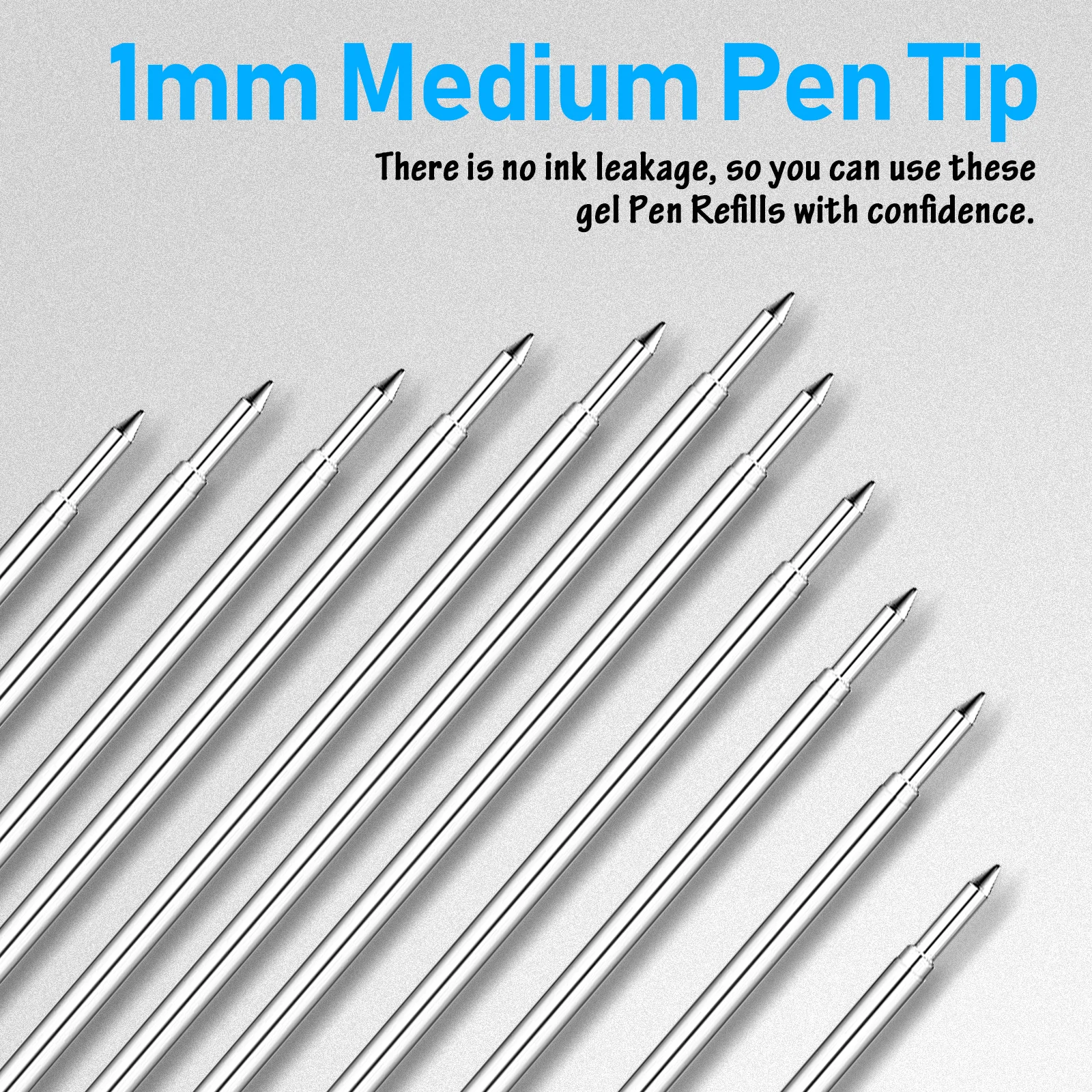 25 قطعة من عبوات أقلام حبر جاف، عبوات بديلة للقلم المحايد، نقطة ناعمة ناعمة لاستبدال إعادة تعبئة مكتب المدرسة #2