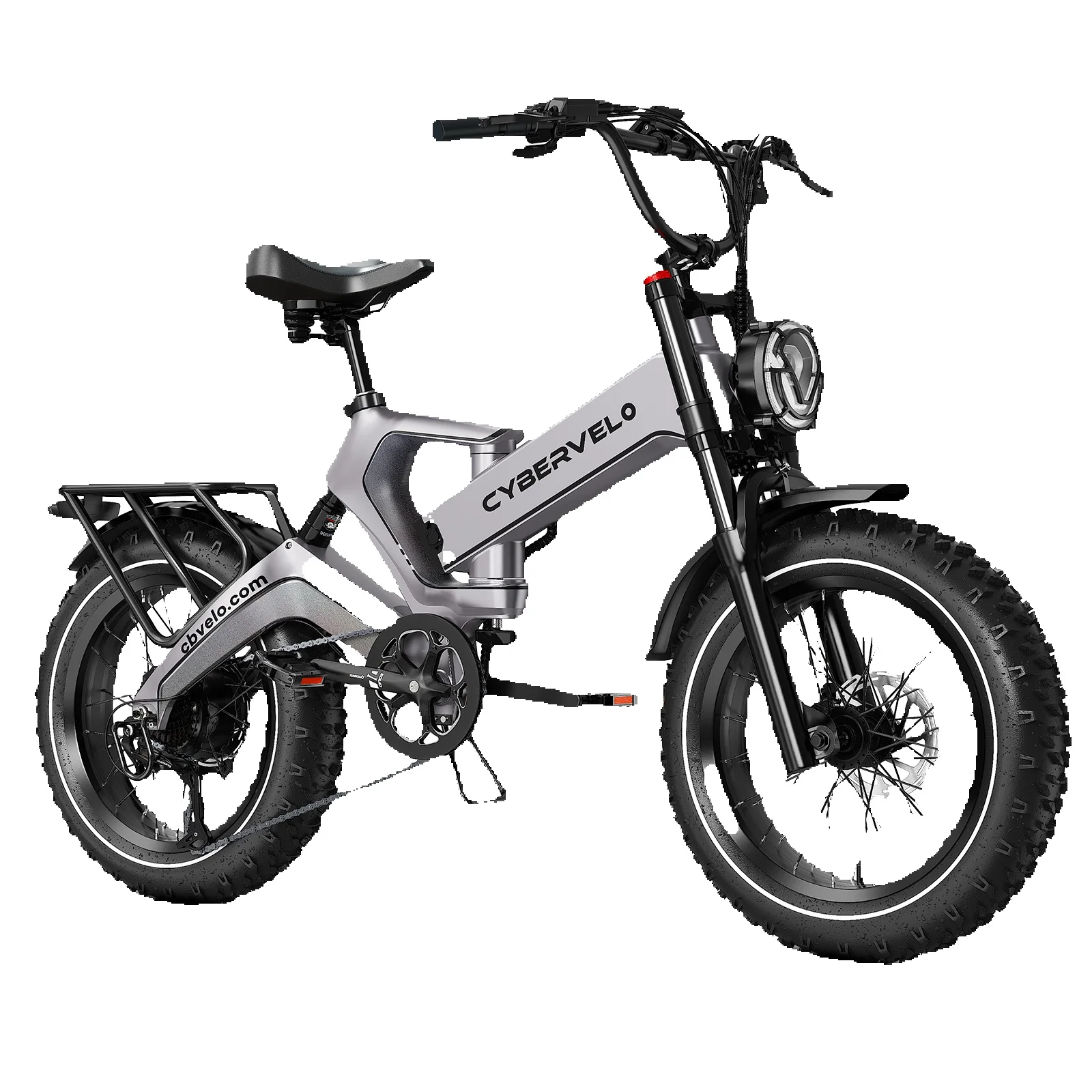 Cybervelo 3000W Peak EK6 Max 20" Fat Tire E-Bike 48V 40AH Waterproof Battery 30+MPH 150 Miles Ultra Long Range Off Road Commuter High Speed Ebike