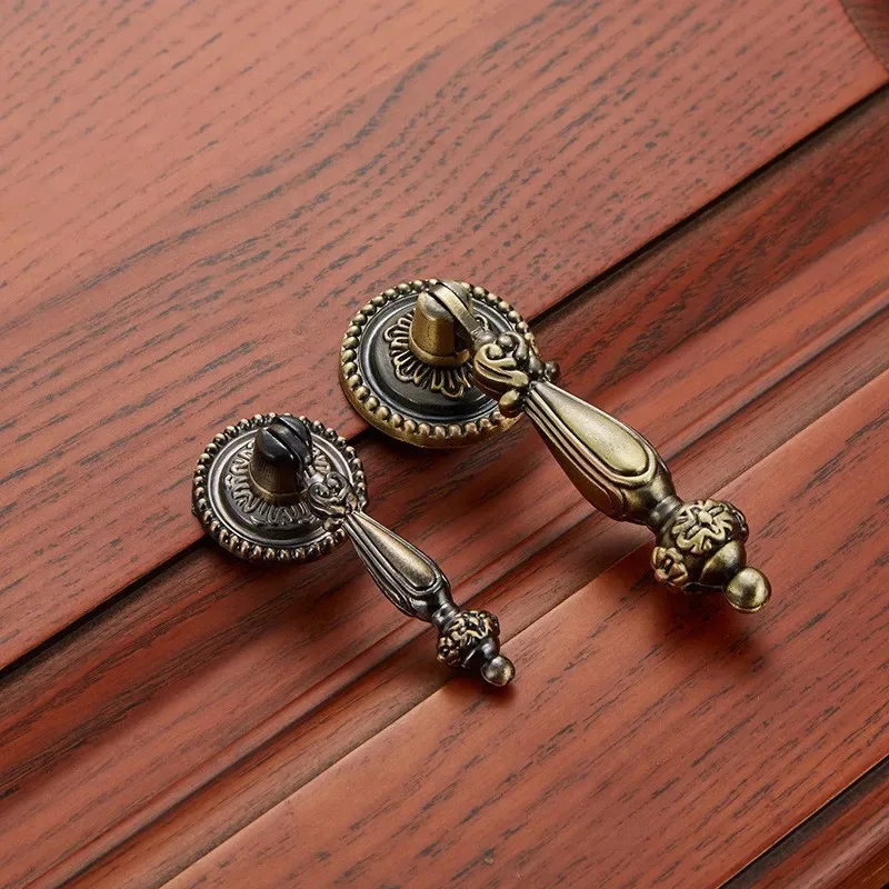 Antique Handle Knob Furniture  Kitchen Cabinet  Drawer  Pulls Zinc Alloy Cupboard  European Handles