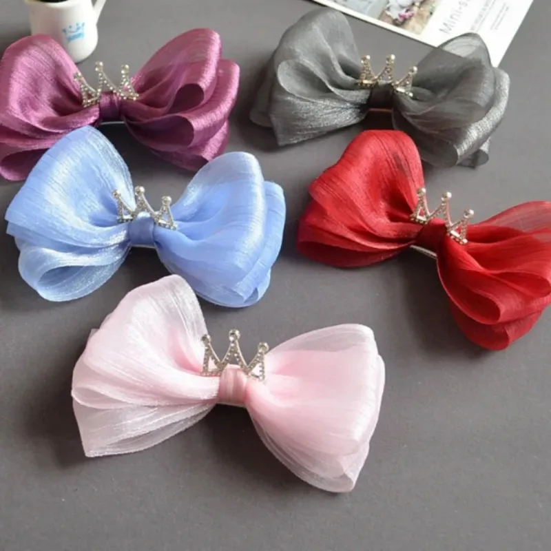 5M Pleated Chiffon Ribbon 6cm Wide DIY Bow Tulle Yarn Hairwear Bouquet Decoration Craft Supply Wedding Party Accessory Material