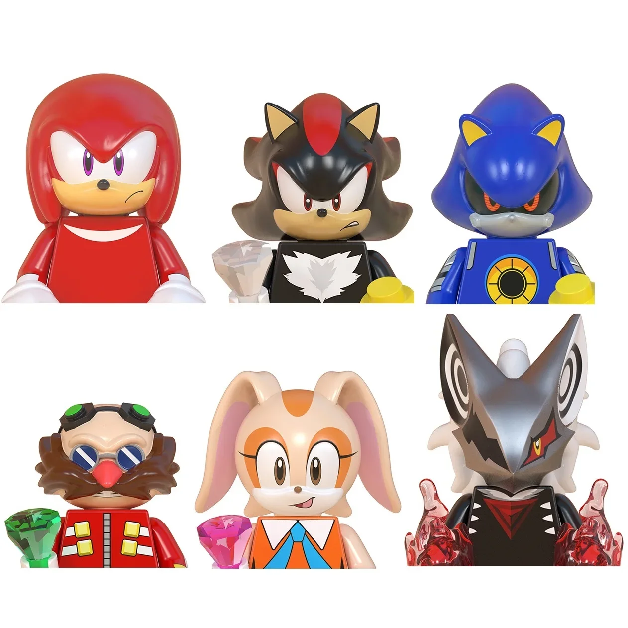 Best WM6086 WM6087 WM6088 Hedgehog Sonic Building Blocks Mini Action Figure Toys