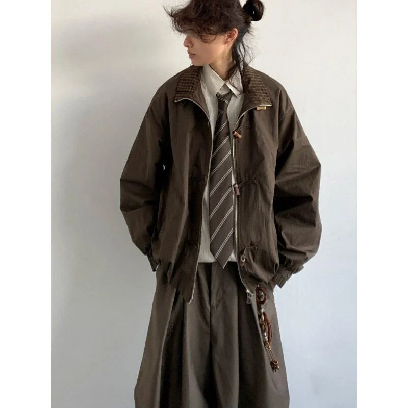 

Retro Japanese Style Button up Jacket New Chinese Casual Thin Men's Outerwear Loose Design Autumn Spring Seasonal Polyester F...