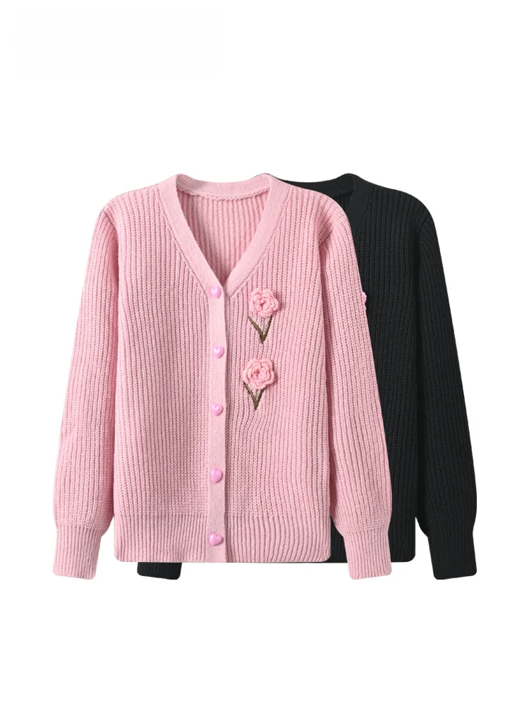 

plus Size Women's Knitwear V-Ne Long Sve Loose Fit Autumn Winter Faionable Sweater Thiened Polyester Casual Sle