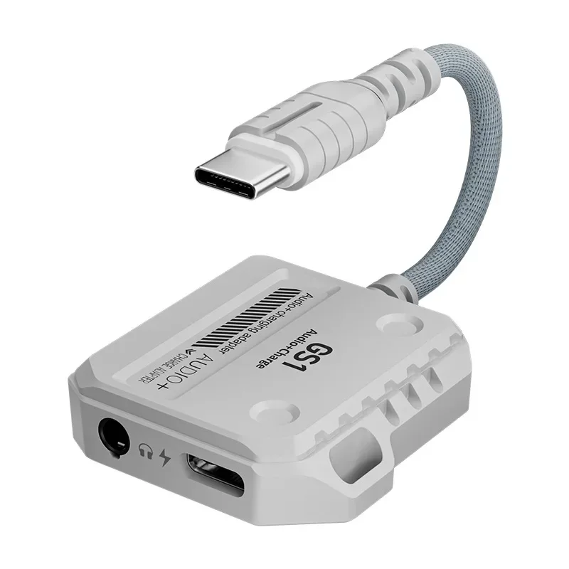 New Plextone GS1 2 in 1 Headphone Converter Type-C Interface Supports 60W Fast Charging 3D Stereo Sound Blessing Adapters