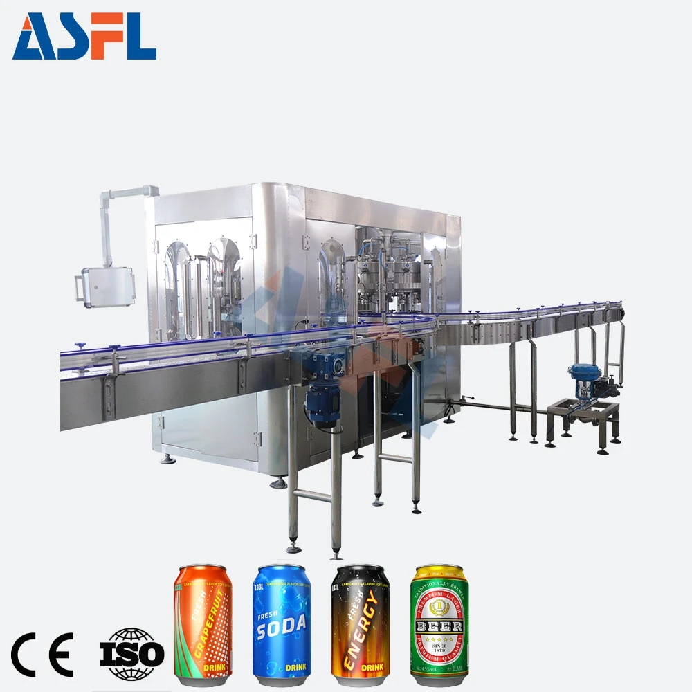 Máquina enlatadora de línea de producción de bebidas, jugo de refrescos, precio de fábrica