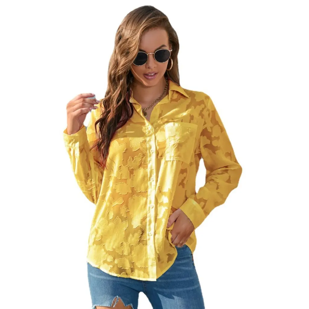 

Large Size Women's Chiffon Shirt Jacket Casual Loose Fit European And American Style by Explosions