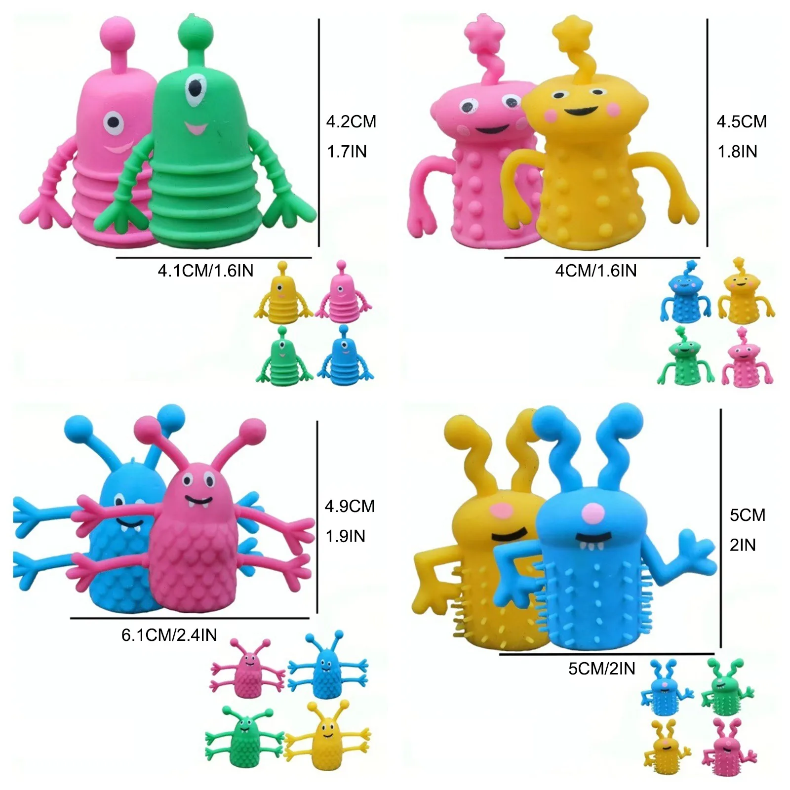 40pcs Finger Puppets,Cute Puppet,Soft Rubber Finger Toys Of And Little Devil Finger Doll Toys Stretchy Toy,Novelty funny toy