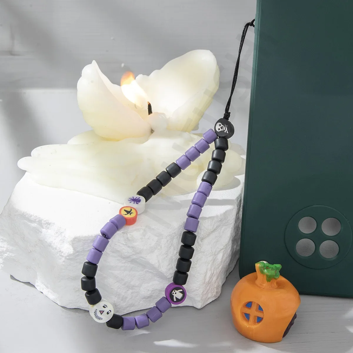 Halloween Acrylic Beaded Mobile Phone Chain Universal Mobile Phone Case Pendant Anti-lost Chain