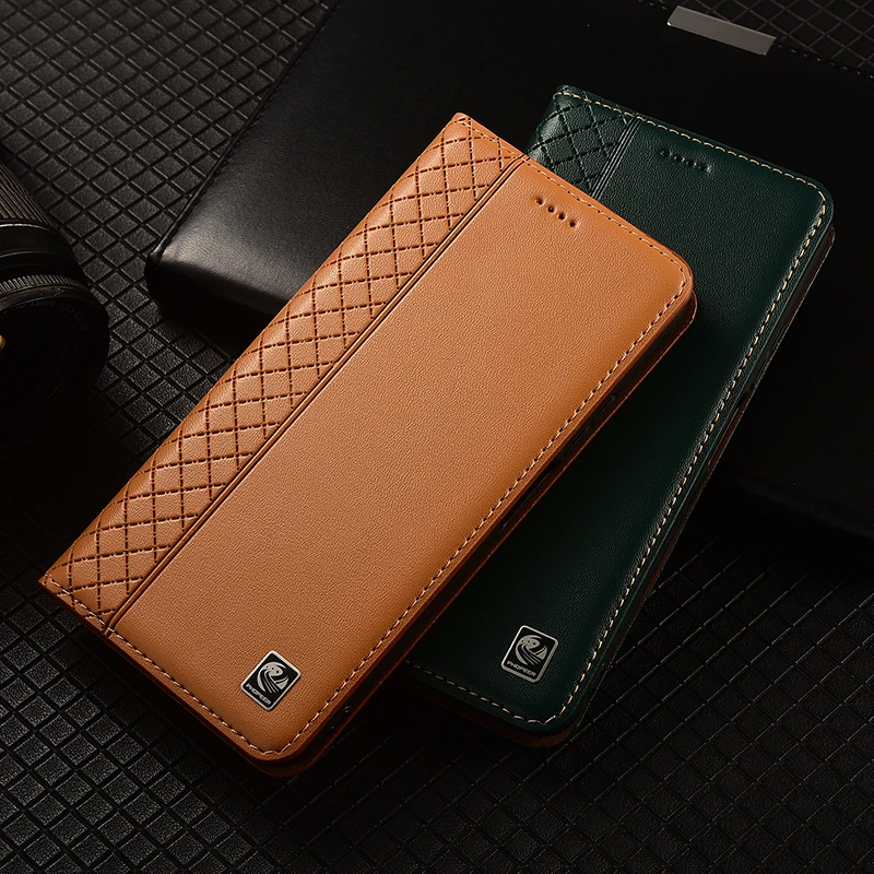 

For Xiaomi 5 5S 5X 6 6X 8 9 10 10S 10T 11 11T SE Pro Ultra Civi Lite Napa Inner Pattern Genuine Leather Flip Phone Case Cowhide