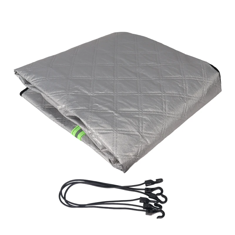Thermal Insulation Caravan Bow Tarpaulin Front Cover 7mm Piping Assembly Reflective Strips for All-Season Use