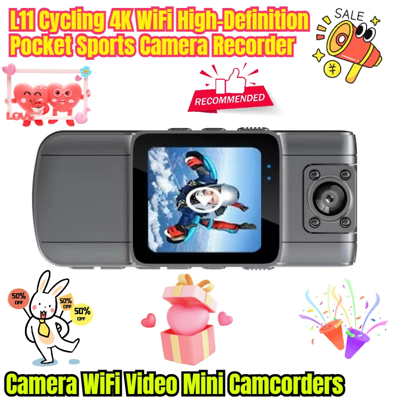 

L11 Cycling 4K WiFi High-Definition Pocket Sports Camera Recorder Camera WiFi Video Mini Camcorders