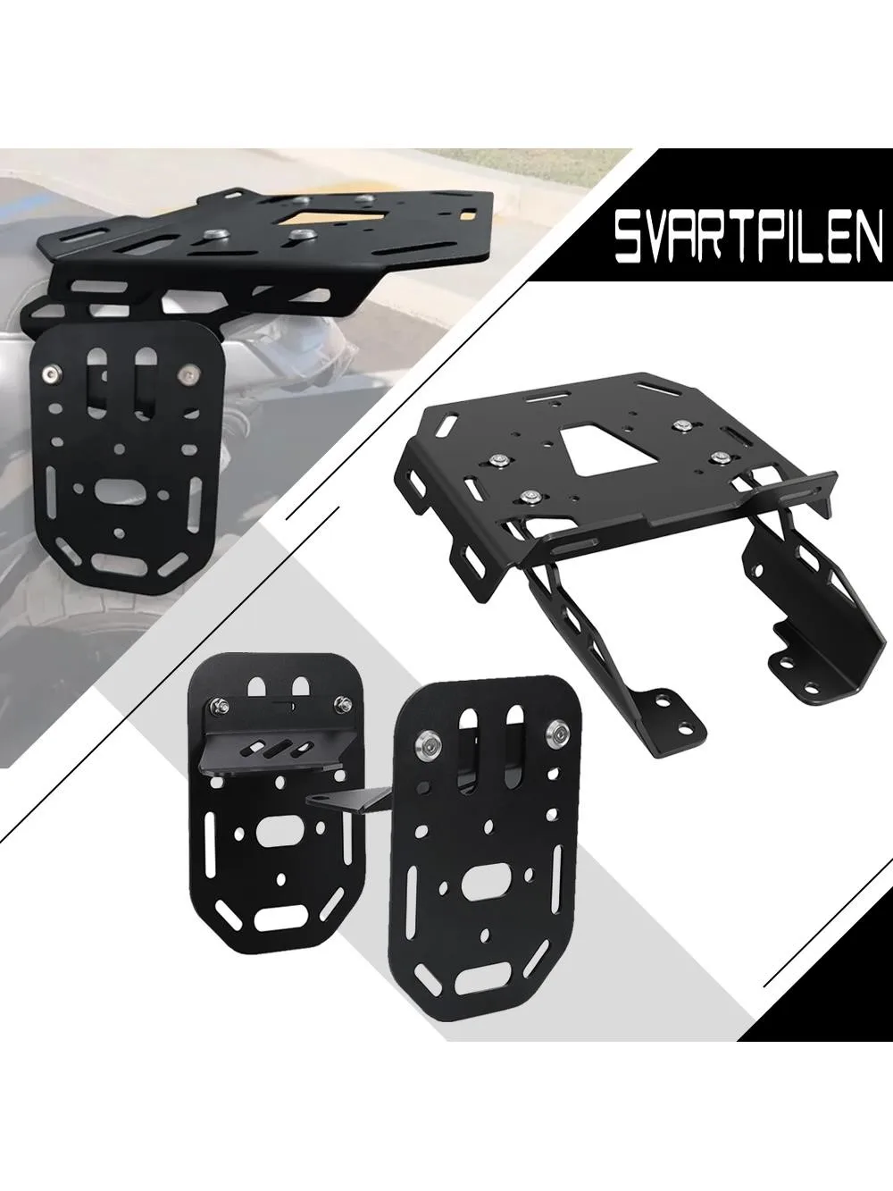 Voor Husqvarna Svartpilen 125 200 250 401 Vitpilen 250 401 2018-2023 2024 Motorfiets Side Paniers Rack & Achter Bagagerekken Set - afbeelding 2