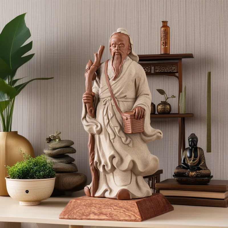 Sculptures et figurines en céramique Huatuo Divine Physician, personnages historiques chinois, décoration de table pour la maison, le salon ou le bureau