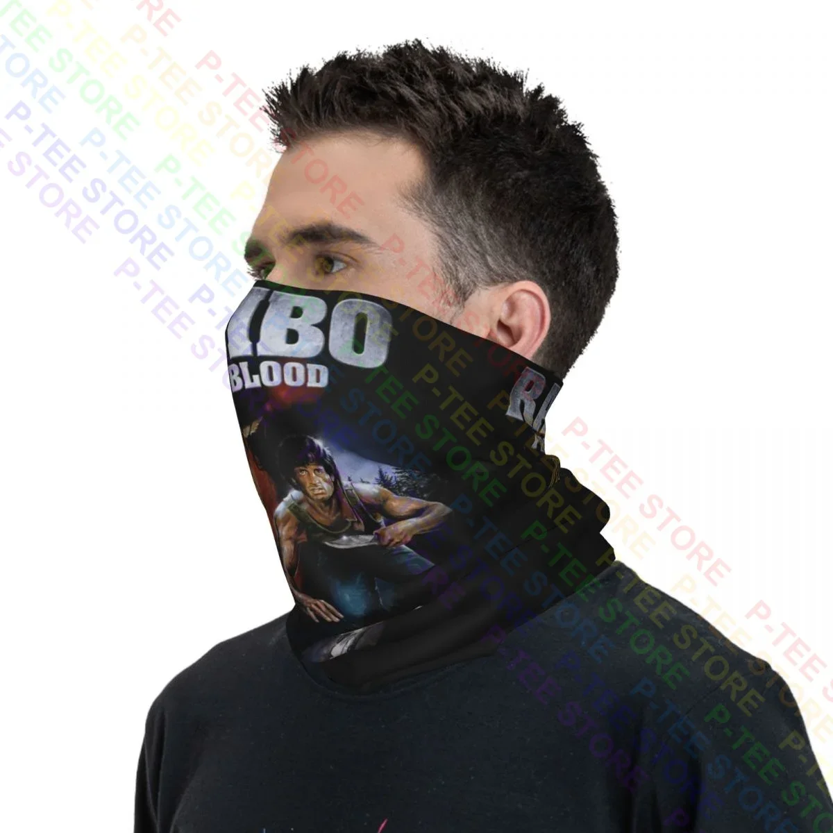 Rambo First Blood Neck Gaiter Bandana Scarf Face Mask Unisex Quick Dry Sun Protection