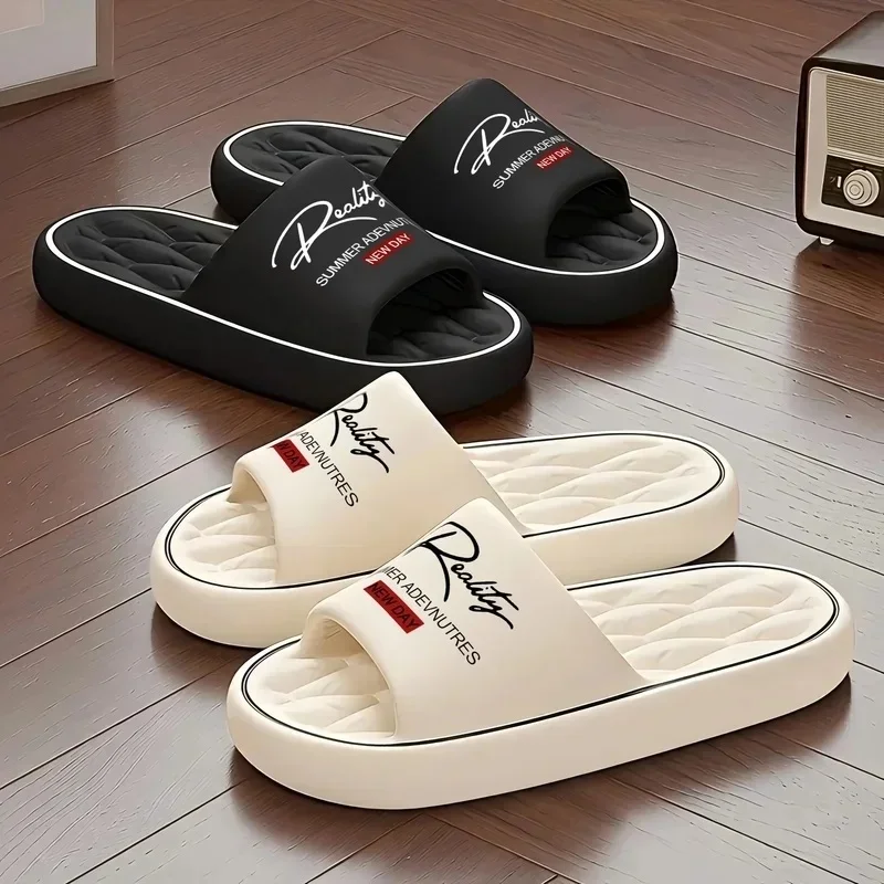 Retro Unisex Slippers Spring Summer Solid Color Graphic Print Thick Sole Easy Wear Casual Sandals Daily Commute Shoes