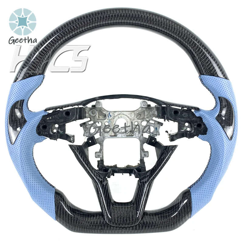 

Customized Car Interior Accessories Carbon Fiber Steering Wheel for Honda Accord Gen 10th 2018-2022 Body kit bumper