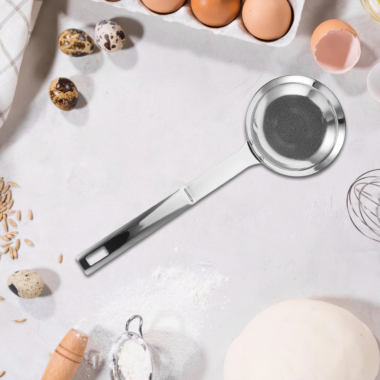 

Ultrafine Mesh Strainer Stainless Steel Colander Handle Kitchen Frying Soup Hot Pot Grease Filter Ladle Deep Fryer Oil Strainer