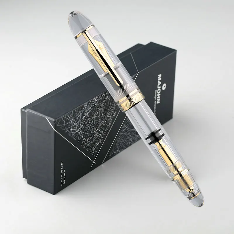 4-color-majohn-oversize-demonstrator-fountain-pen-brass-screw-piston-filler-8-sun-nib-ef-f-m-luxury-signature-calligraphy
