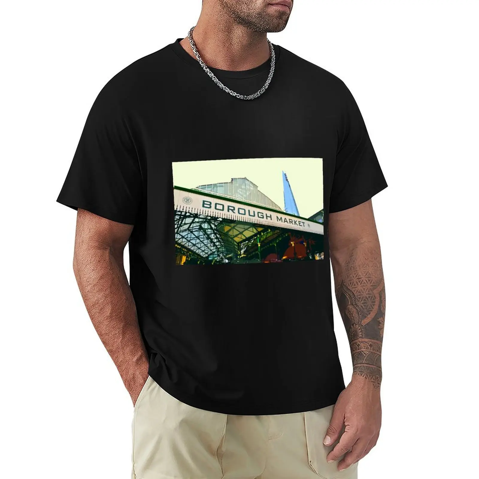 Borough Market T-Shirt Casual Simple Design Short Sleeve Shirt