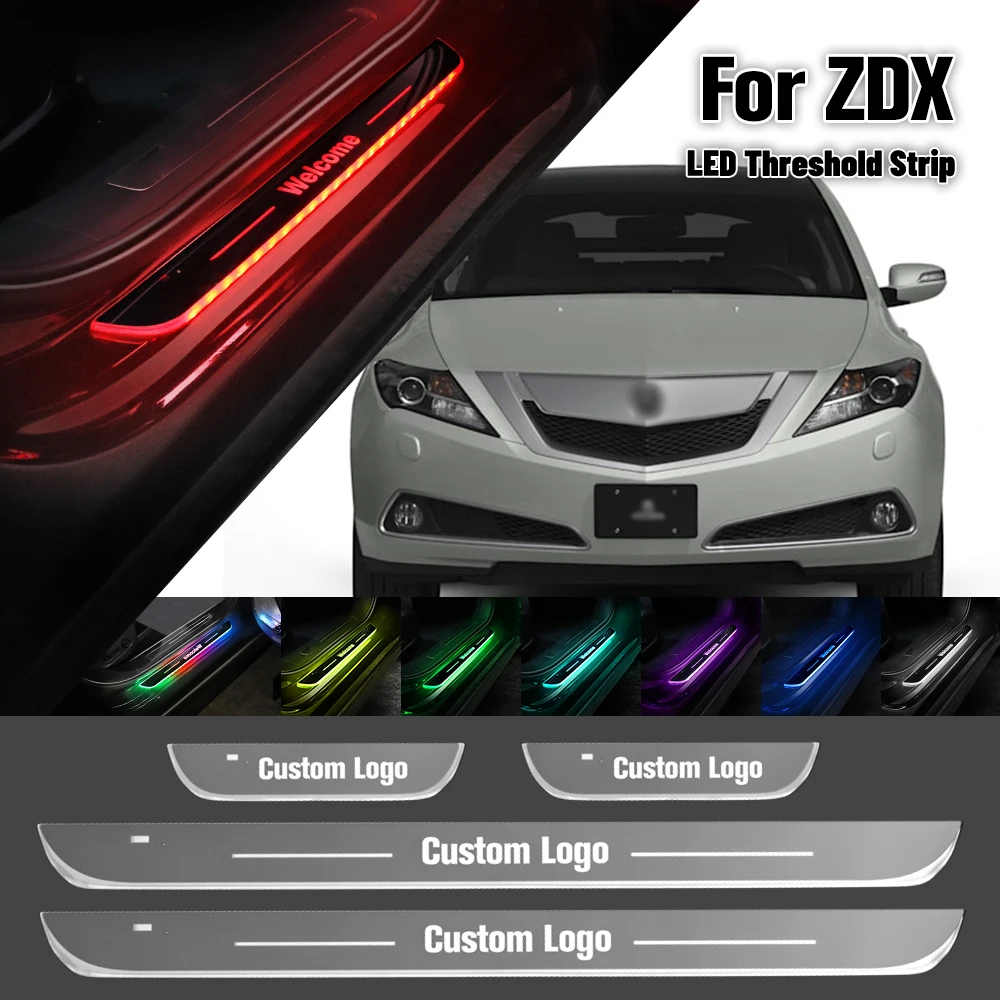 

For Acura ZDX 2010-2013 Car Door Sill Light Customized Logo LED 2011 2012 Welcome Threshold Pedal Lamp Accessories