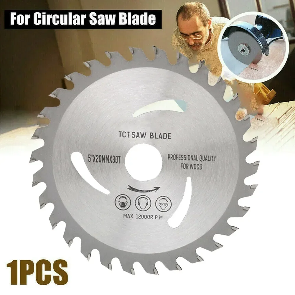 Lama per sega da 5 pollici 125mm TCT lama per sega circolare punta in metallo duro 30T taglio smerigliatrice disco strumento per la lavorazione del legno