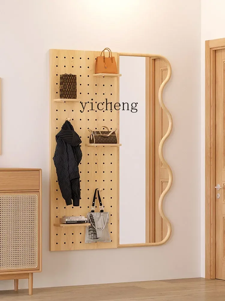 

Wire-Wrap Board Dressing Mirror Bedroom and Household Full-Length Mirror Hallway Special-Shaped Mirror Coat Rack