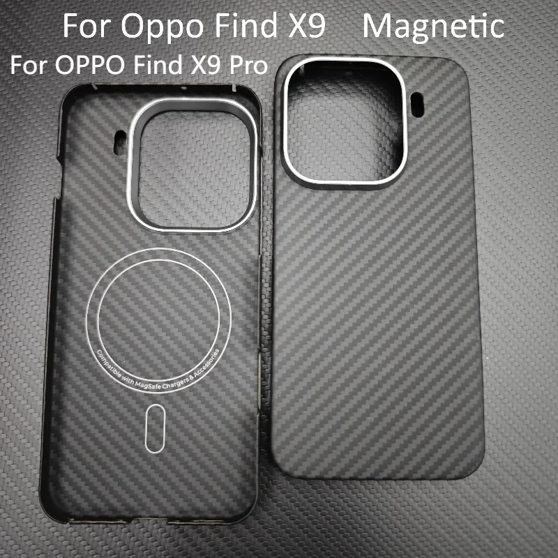 

New Carbon Fiber Magnetic Cover For Oppo Find X9 Pro Aramid Fiber Case For Oppo Find X9 Cover Mobile Phone Accessories