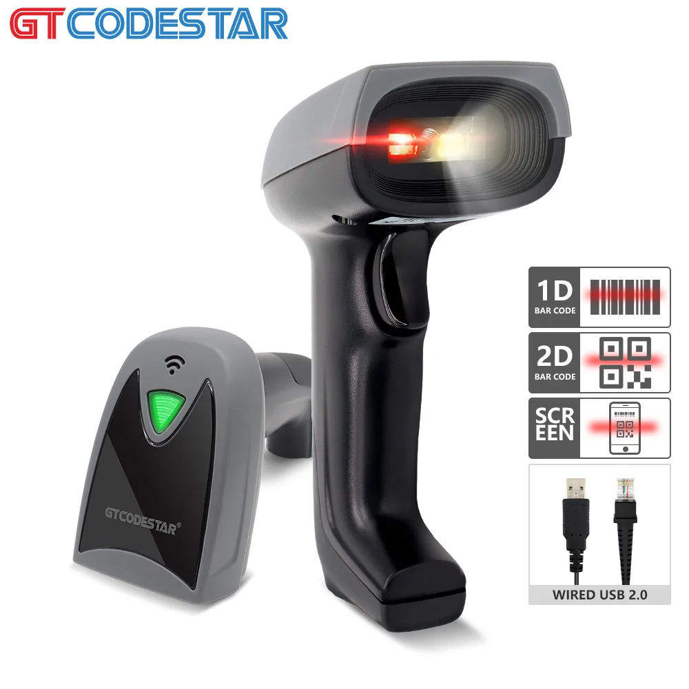 

GTCODESTAR X-760E Ручной COMS USB Qr-сканер Android Barcod Reader с USB для продажи Проводной считыватель Qr-кодов Сканер QR-кода