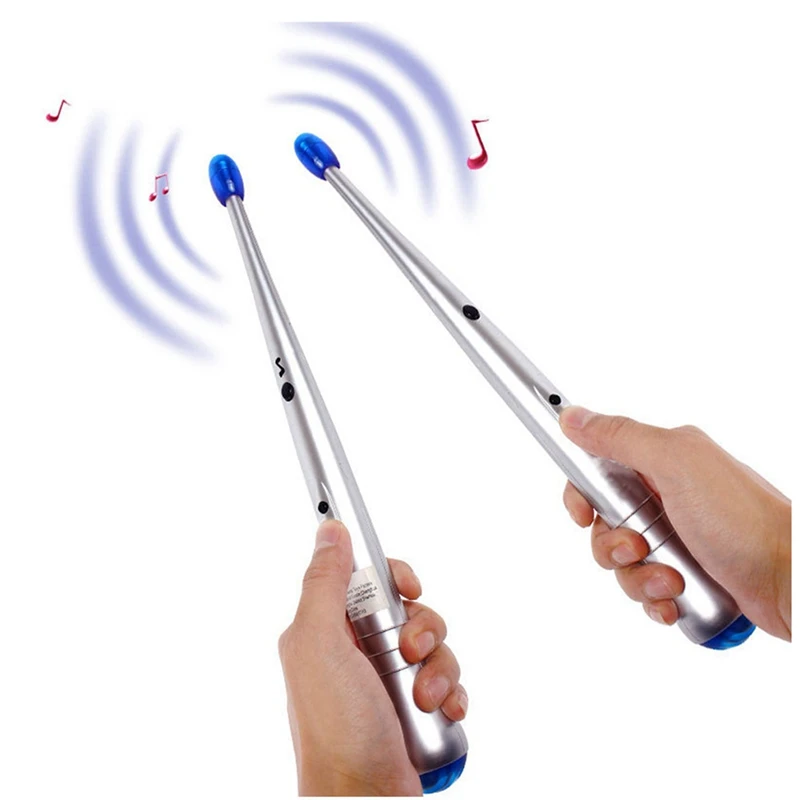 4 قطعة طبلة الهواء الإلكترونية روك عصي طبلة كهربائية إيقاع عصا قرع أداة أطفال