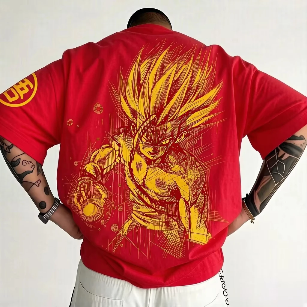2026 Neues Dragon Ball Z Themen-T-Shirt aus Reiner Baumwolle, Atmungsaktiv, Bequem, Stilvoll, Ideal für Anime-Fans, Männer, Frauen und Kinder, Sommer – Detail 5