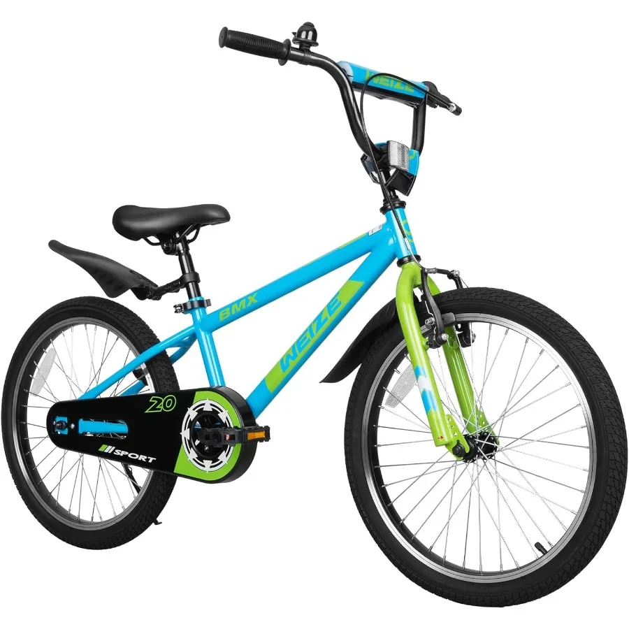 

16 20 Inch Bikes for Boys and Girls Ages 4-12 Years Old BMX Style Bicycle with Adjustable Seat Training Wheels Front and Rear F