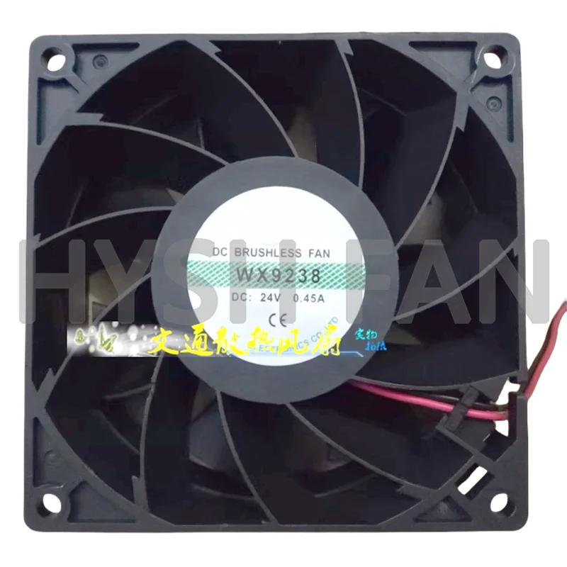 New WX9238 DC24V 0.45A 9038 9CM 2-wire Inverter Cooling Fan