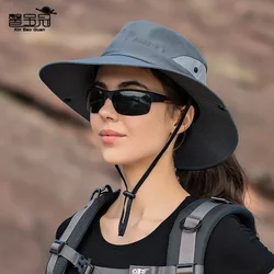 Womens Ponytail Sun Hat UV Protection Mesh Foldable Wide Brim Beach Fishing Bucket Hats Summer Hiking Outdoor Climbing hike Caps
