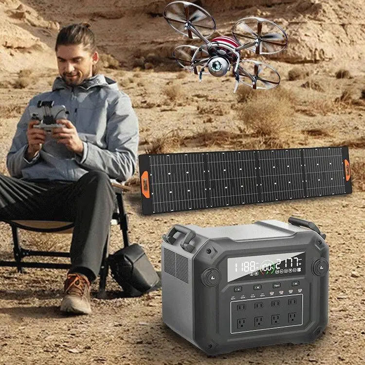 3600W Lifepo4 solar inverter generator camping portable  backup power station new energy power supply