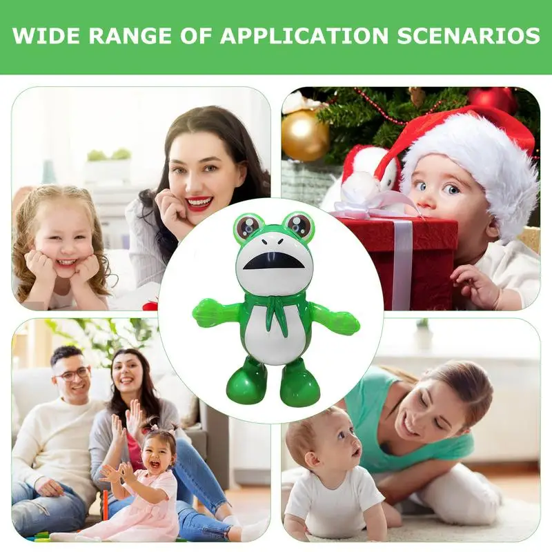 Moving Frog Toys Dancing Walking Animal Light Up Frog Toy Fun Animal Toys Light Up Cute Electric Battery Powered Toys For Home