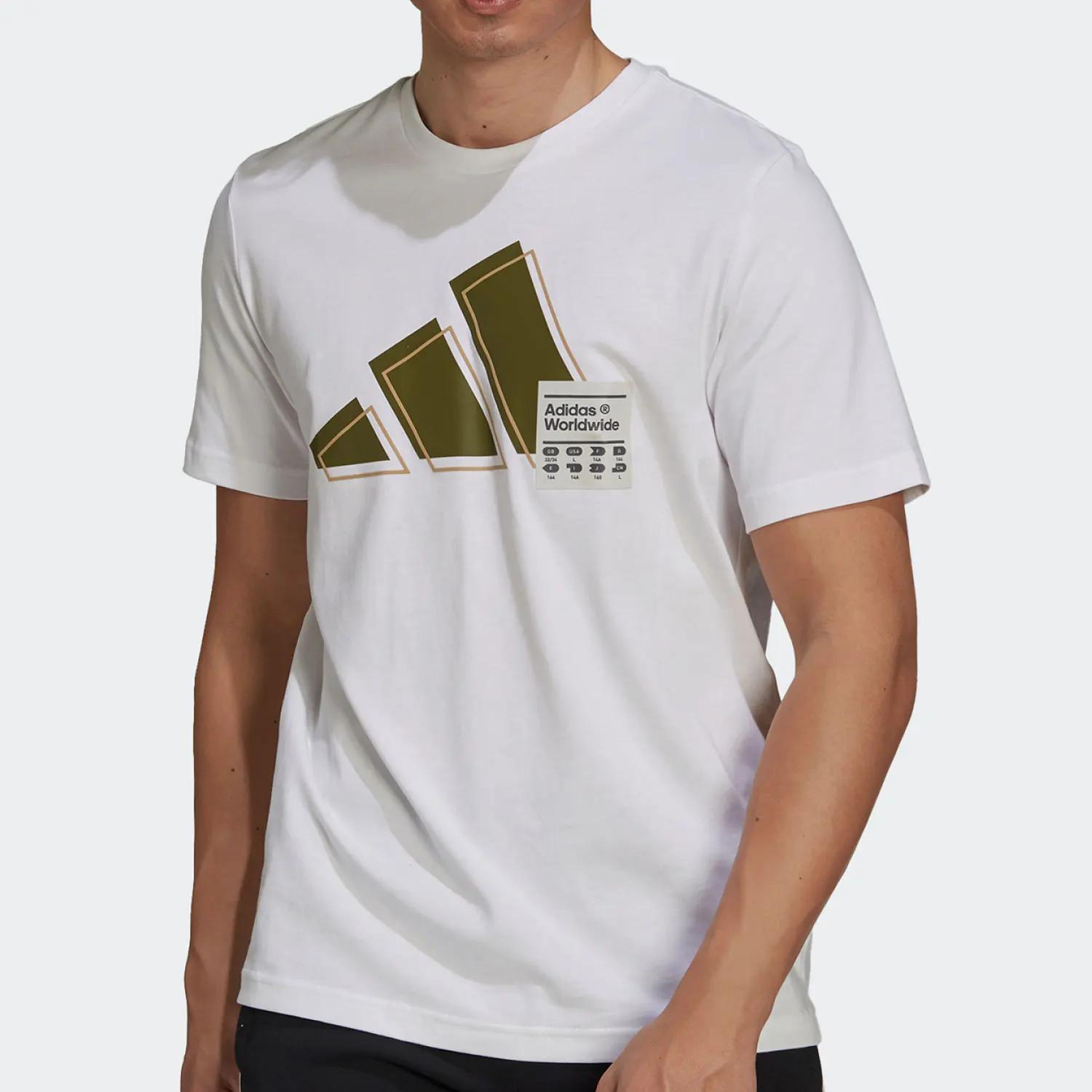 Camiseta Masculina Adidas Autêntica de Manga Curta com Gola Redonda, Estilo Esportivo Casual, Nova Coleção da Temporada GV5159