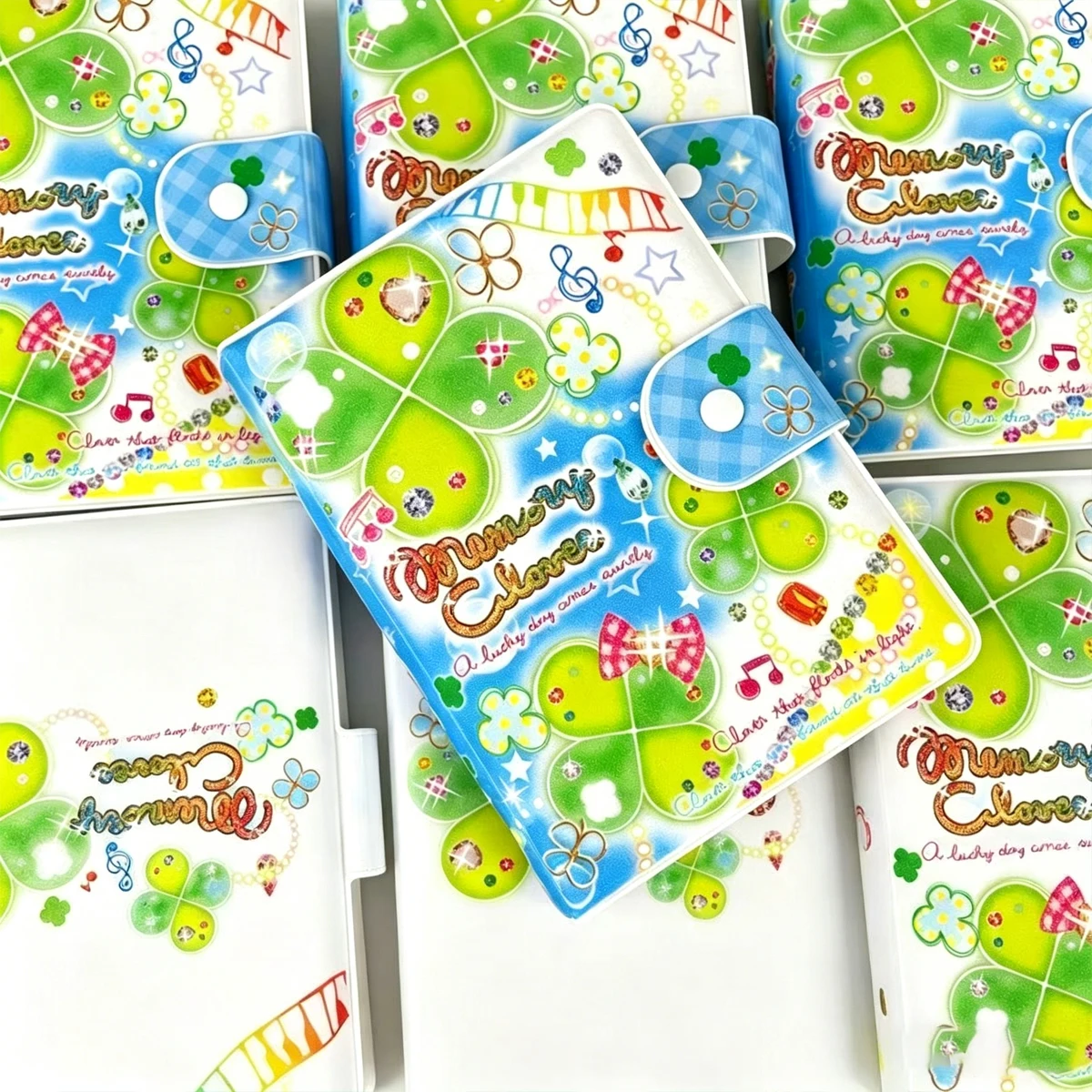 New A7 Retro Korean Four-leaf Clover Release Book Diy Simple Storage Retro Ledger Stickers High-value Ins Storage Booklet Gift